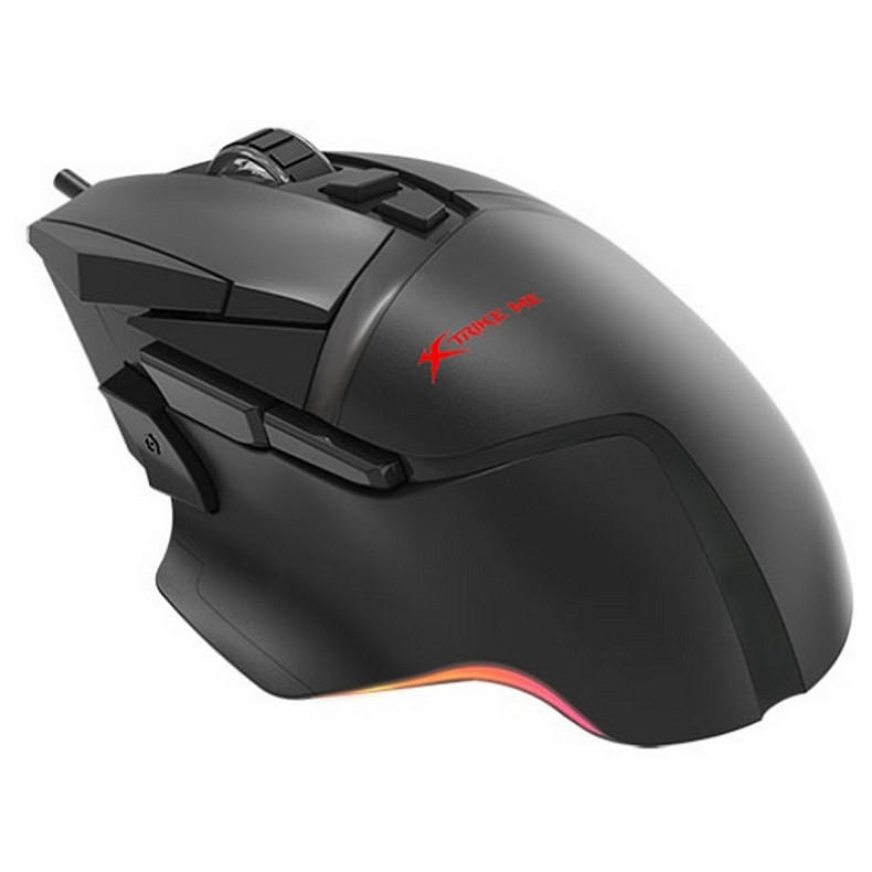 Мышка XTRIKE ME GM-502, игровая 12800dpi., 8кн., RGB, черная
