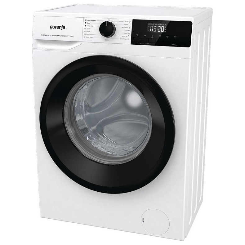 Пральна машина Gorenje фронтальна, 7кг, 1400, A+++, 47см, дисплей, пара, інвертор, білий