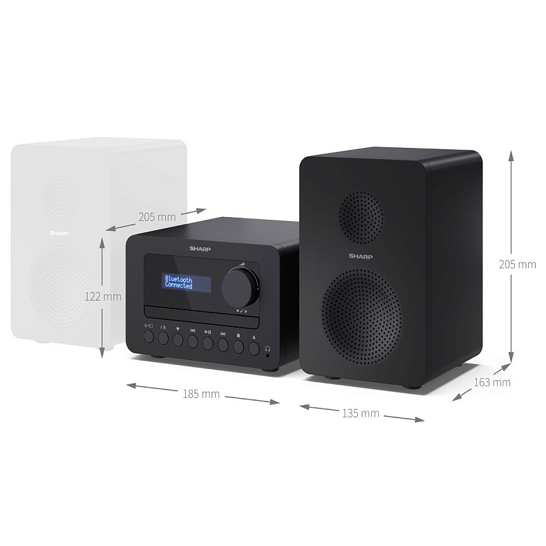 Музыкальный центр Sharp XL-B520D(BK) Black