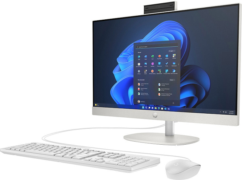 Моноблок 23.8'' HP ProOne 240 G10 i7-1355U/16Gb/SSD512Gb/K&M/Cam/WiFi/W11P/Shell White