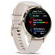 Спортивний годинник GARMIN Venu 3s Soft Gold Stainless Steel Bezel with Ivory Case and Silicone Band