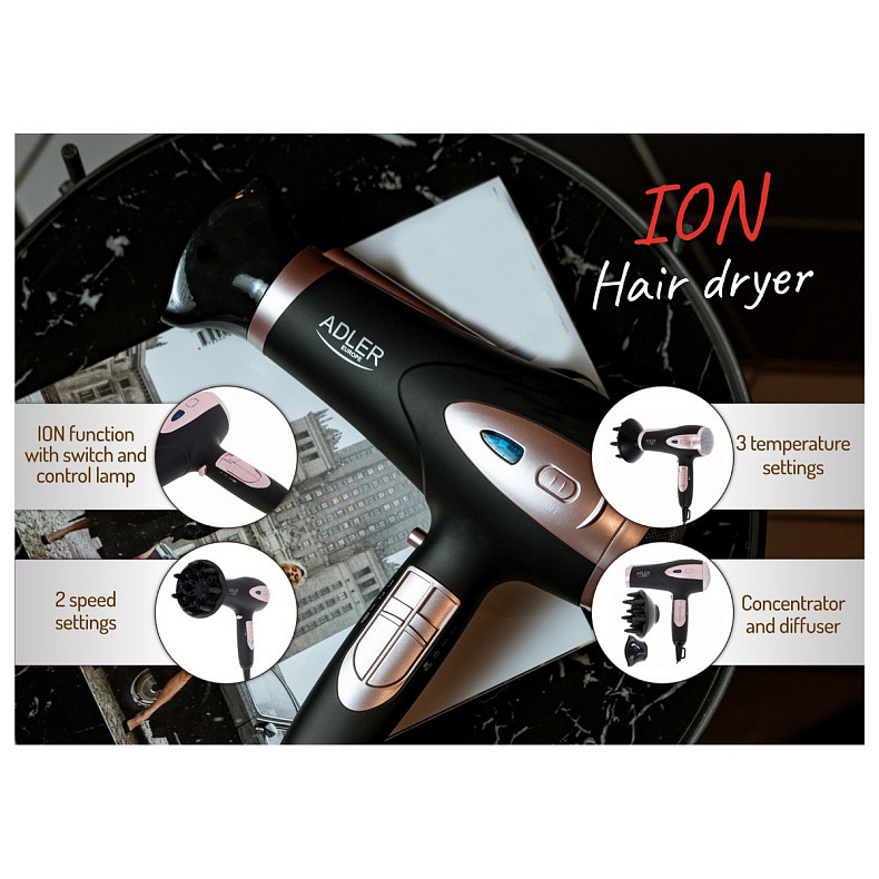 Фен Adler AD 2248 black