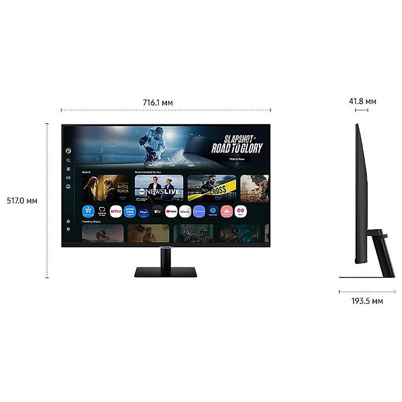 Монітор Samsung Smart Monitor M7 LS32FM702UIXUA 32" VA Black