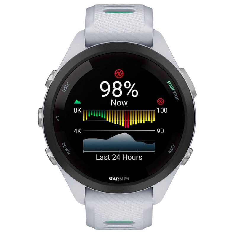 Спортивний годинник GARMIN Forerunner 265S Black Bezel with Whitestone Case and Whitestone/Neo Tropic Silicone Band