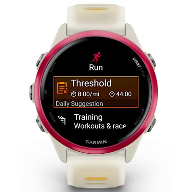 Спортивний годинник Garmin Forerunner 570 42mm Raspberry Aluminum with Translucent Bone/Mango Band (010-02970-02)