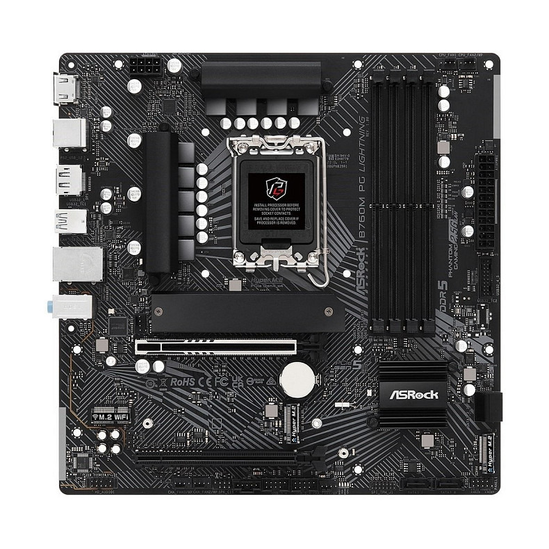 Материнська плата ASRock  B760M PG LIGHTNING s1700 B760 4xDDR5 M.2 HDMI DP mATX