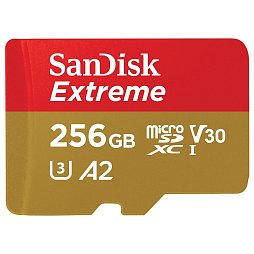 Карта пам'яті SanDisk 256 GB microSDXC UHS-I U3 V30 A2 Extreme (SDSQXAV-256G-GN6MA)