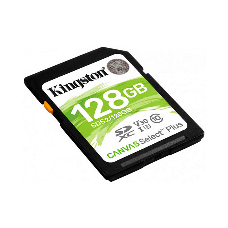 Карта памяти SDXC 128GB UHS-I/U3 Class 10 Kingston Canvas Select Plus R100/W85MB/s (SDS2/128GB)