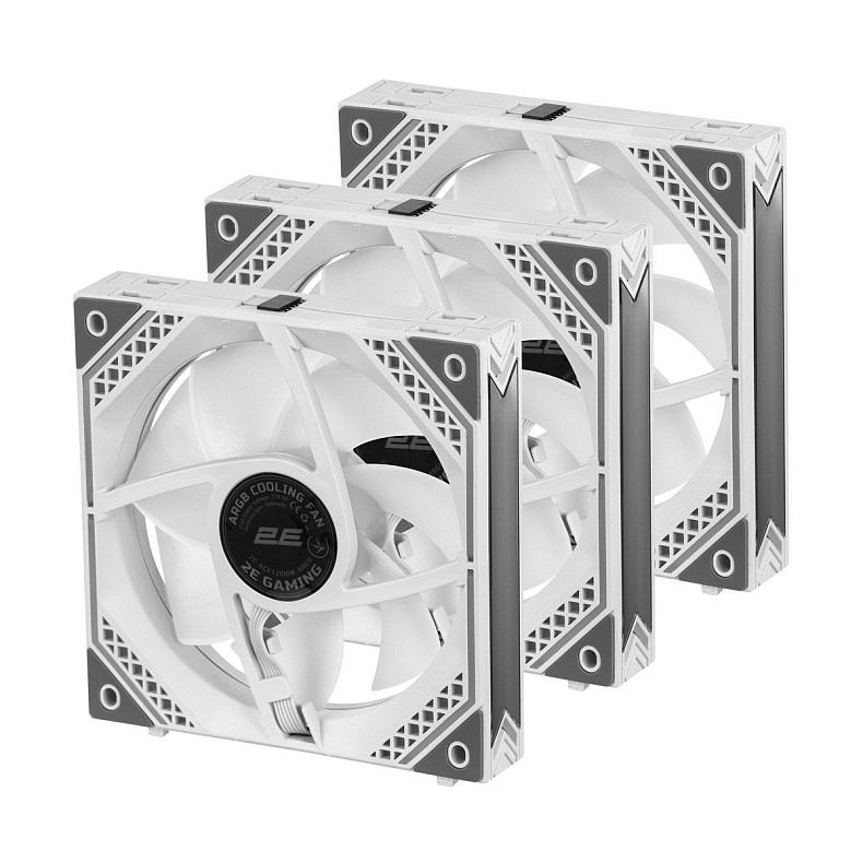 Корпусный вентилятор 2E GAMING Air Cool Magic Mirror ACF120MW-ARGB, 3x120мм, 2000rpm, 4pin PWM +5VAR
