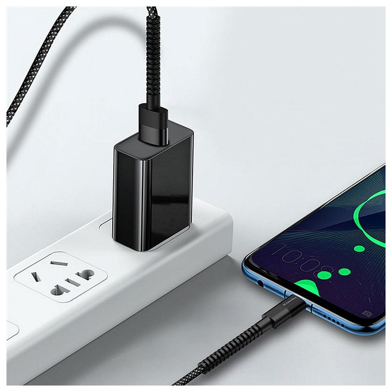 Кабель ColorWay USB - Type-C (M/M), 2.4 А, 1 м, Black (CW-CBUC063-BK)