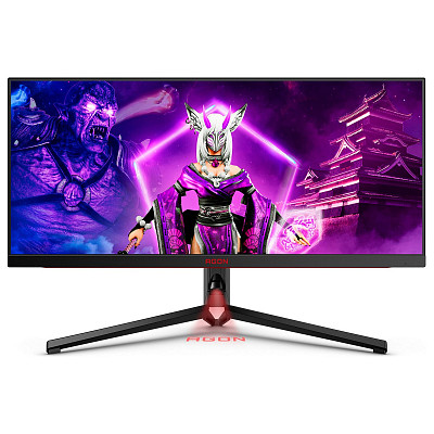 TFT 34" AOC AGON AG344UXM, WQHD, IPS, MiniLED, 170Гц, 1мс, 2xHDMI, 2xDP, USB-C, USB-hub, HAS, кол