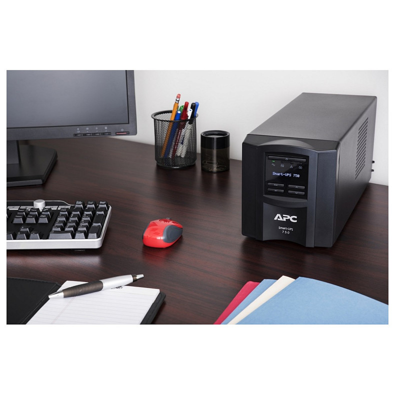 ДБЖ APC Smart-UPS 750VA/500W, LCD, USB, SmartConnect, 8xC13