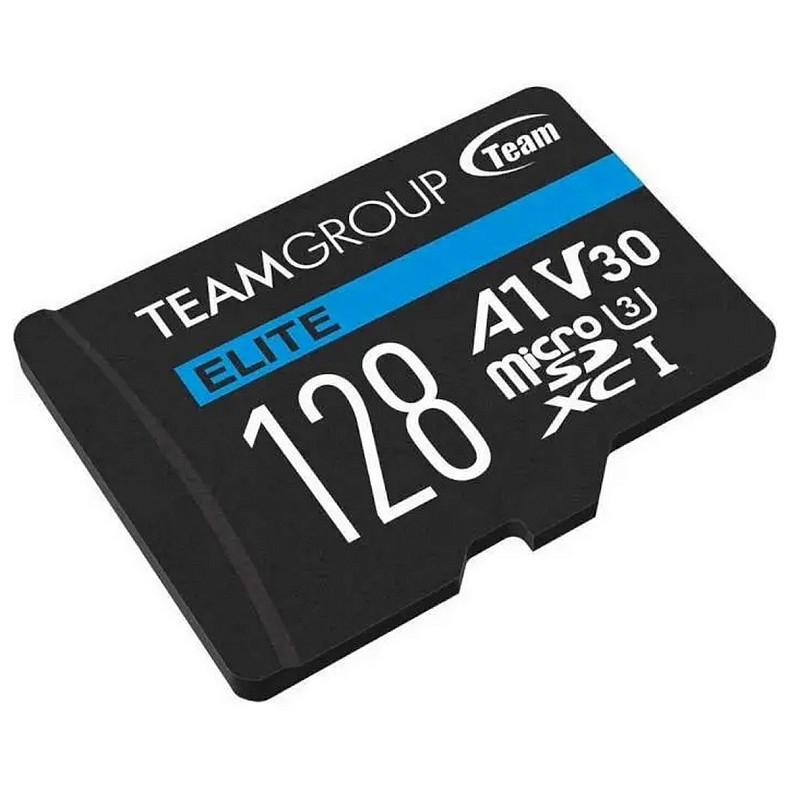 Карта памяти Team MicroSDXC 128GB UHS-I/U3 Class 10 Elite + SD-адаптер (TEAUSDX128GIV30A103)