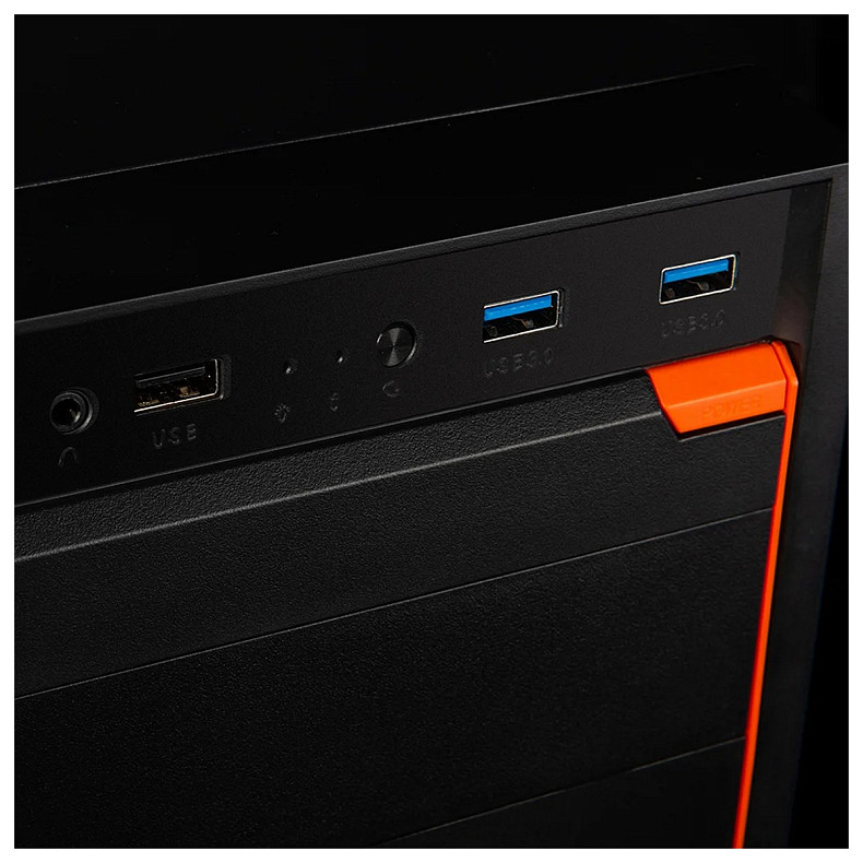 Корпус LogicConcept J23 USB 3.0x2+2.0x2 BLACK без БЖ ATX