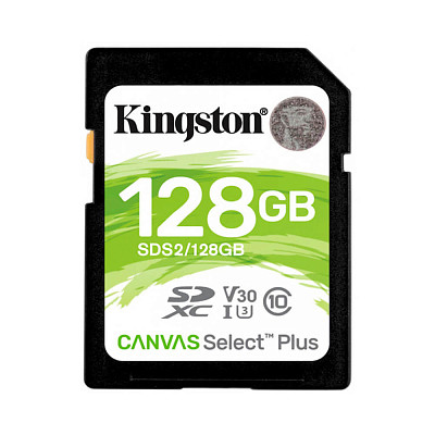 Карта памяти SDXC 128GB UHS-I/U3 Class 10 Kingston Canvas Select Plus R100/W85MB/s (SDS2/128GB)