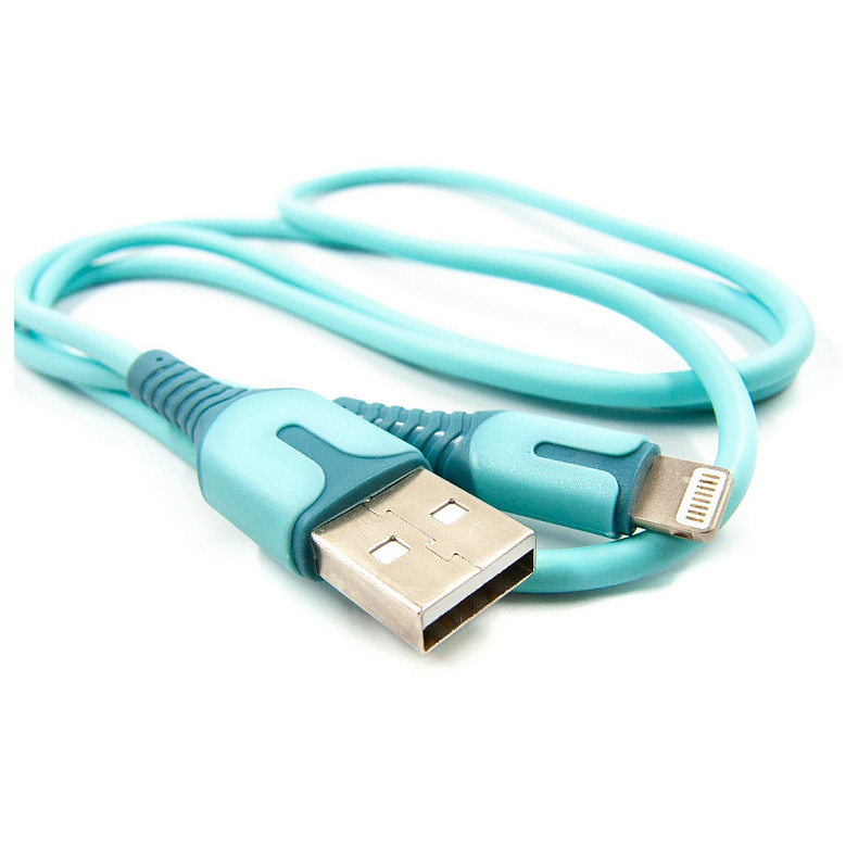 Кабель Dengos USB-Lightning 1м Blue (PLS-L-IND-SOFT-BLUE)