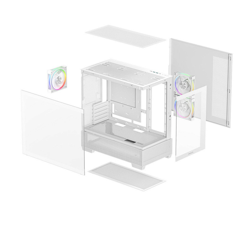 Корпус DeepCool CG380 3F White (R-CG380-WHAGM3-G) без БП