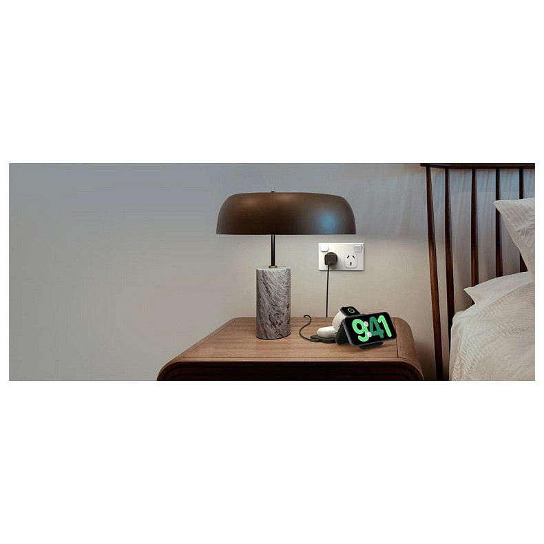 Зарядний пристрій бездротовий Belkin 3в1 Travel Pad Wireless Qi2 15Вт, чорний