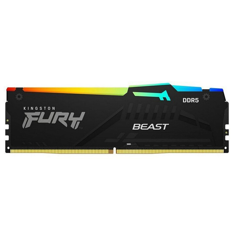 ОЗП Kingston DDR5 16GB KIT (8GBx2) 5600 FURY Beast RGB (KF556C40BBAK2-16)