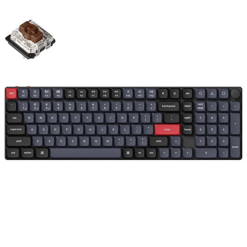 Клавиатура механическая Keychron K17 PRO 100Key, Gateron MX 2.0 Brown, WL/BT/USB-A, QMK, Hot-swap, RGB