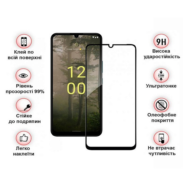 Защитное стекло BeCover для Nokia C31 Black (708546)