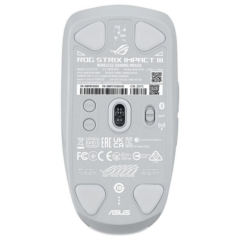 Мышь Asus ROG Strix Impact III White (90MP03D0-BMUA10)