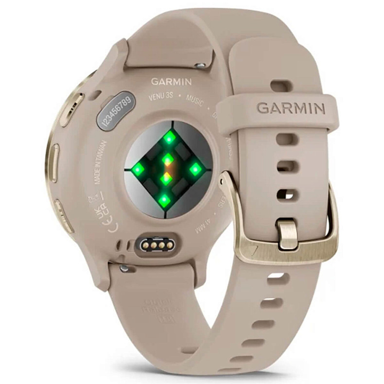 Спортивные часы GARMIN Venu 3s Soft Gold Stainless Steel Bezel with French Gray Case and Silicone Band