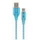 Кабель Cablexpert (CC-USB2B-AMCM-2M-VW), USB2.0 - USB Type C, 2м, Blue/White