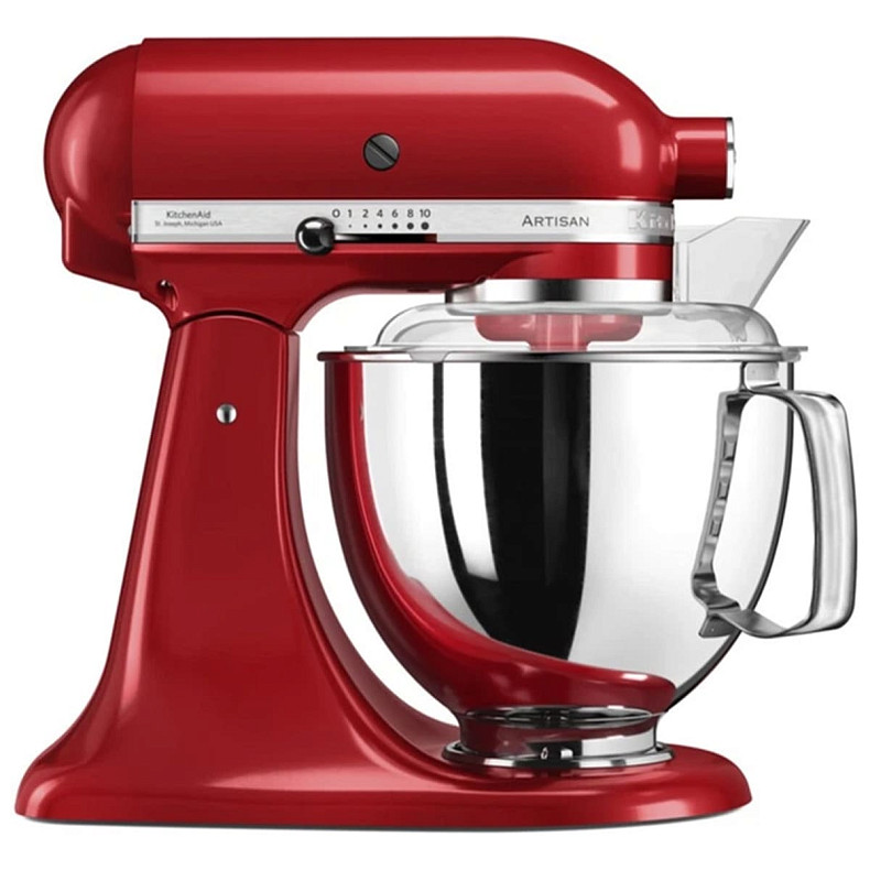 Кухонний комбайн KitchenAid Artisan 4,8 л 5KSM175PSEER з відкидним блоком червоний