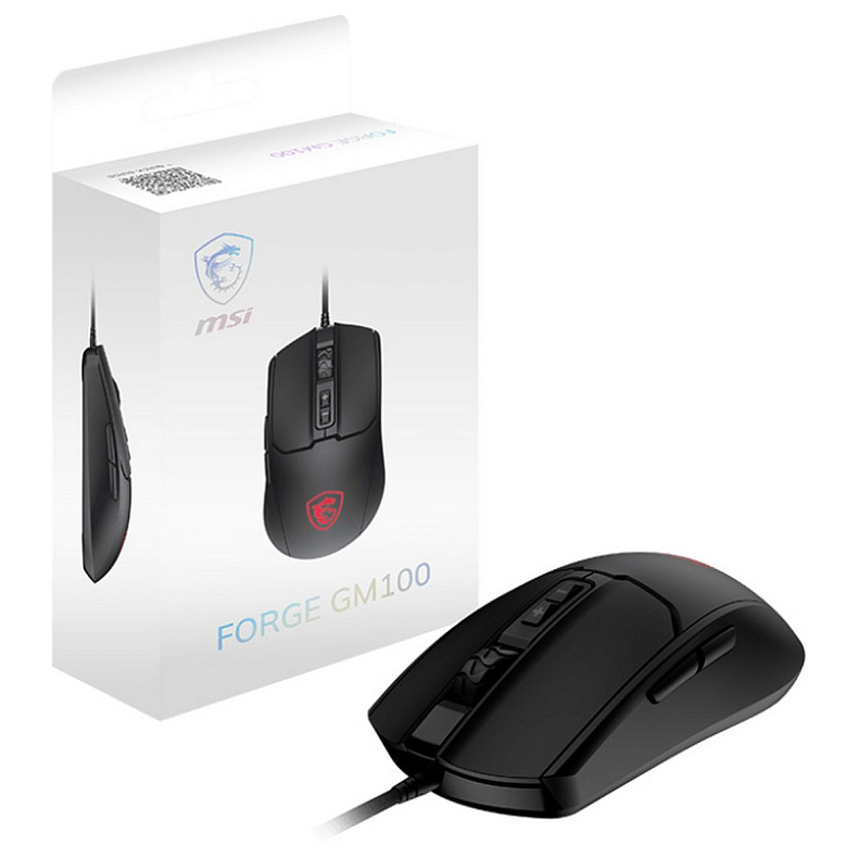 Мышь MSI FORGE GM100, RGB, черный
