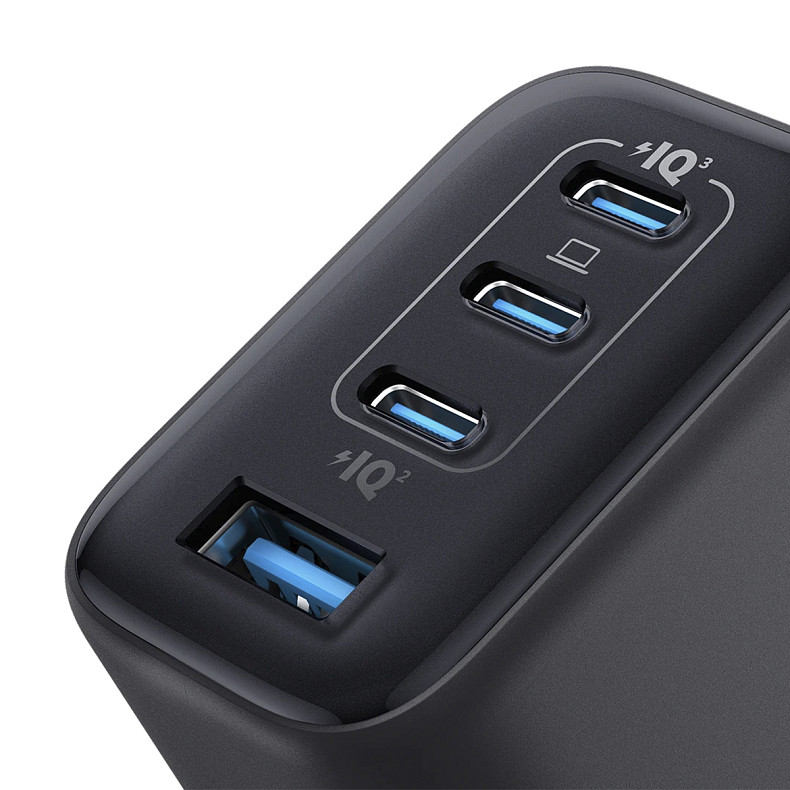 Зарядное устройство ANKER Charger - 70W, 3xUSB-C PD 3.0 & 1xUSB-A Black