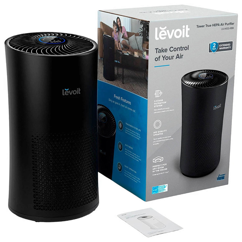 Воздухоочиститель Levoit Air Purifier LV-H133-RBK Tower Black (HEAPAPLVNEU0032)