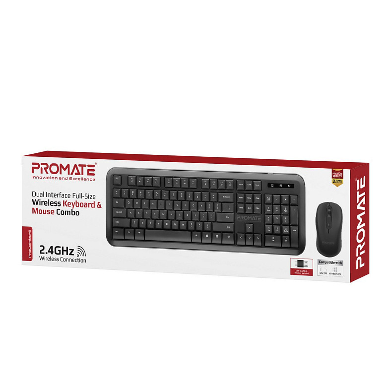 Комплект (клавіатура, миша) Promate ProCombo-6 Black