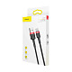 Кабель Baseus Сafule Cable USB For Type-C 2A 2м Red+Black (CATKLF-C91)