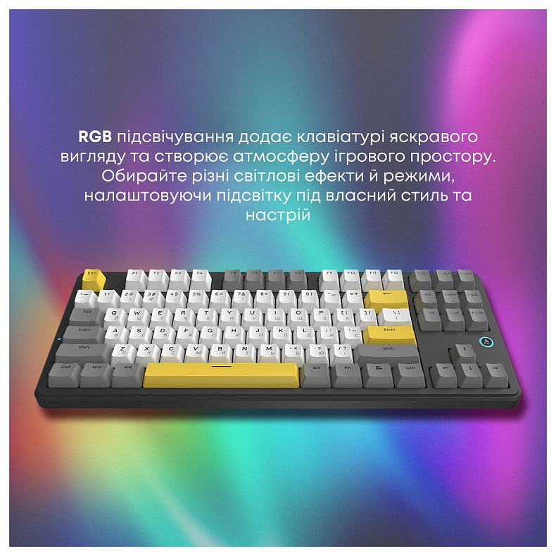 Клавіатура Ajazz AK870 V2 Flying Fish Switch Black USB-C (AK870-V2-FF-BGY)