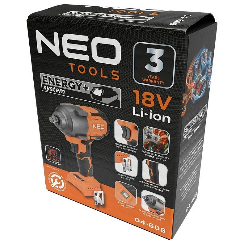 Шуруповерт Neo Tools 04-608, без АКБ