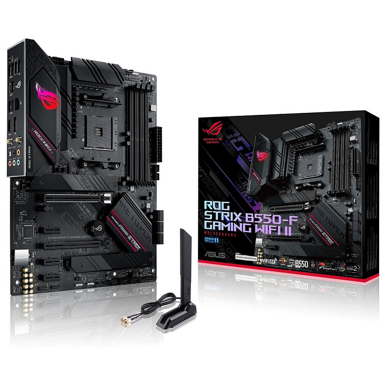 Материнская плата ASUS STRIX B550-F GAMING WIFI II sAM4 B550 4xDDR4 M.2 HDMI DP WiFi BT ATX