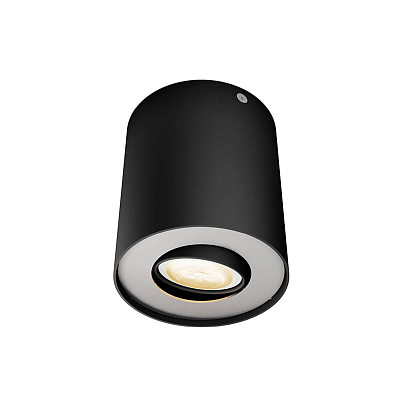 Смарт-светильник PHILIPS Pillar Hue single spot black 1x5.5W (56330/30/P7)