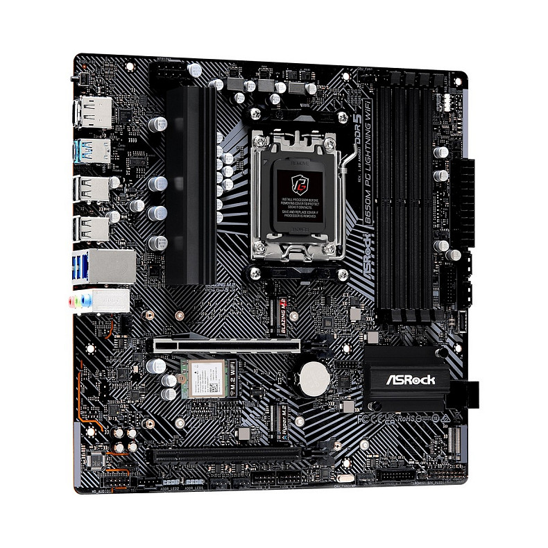 Материнская плата ASRock B650M PG Lightning WiFi Socket AM5