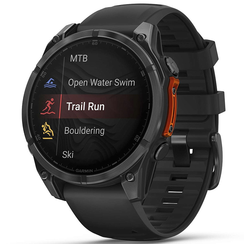 Спортивные часы GARMIN Fenix 8 47mm AMOLED Slate Grey with Black Silicone Band