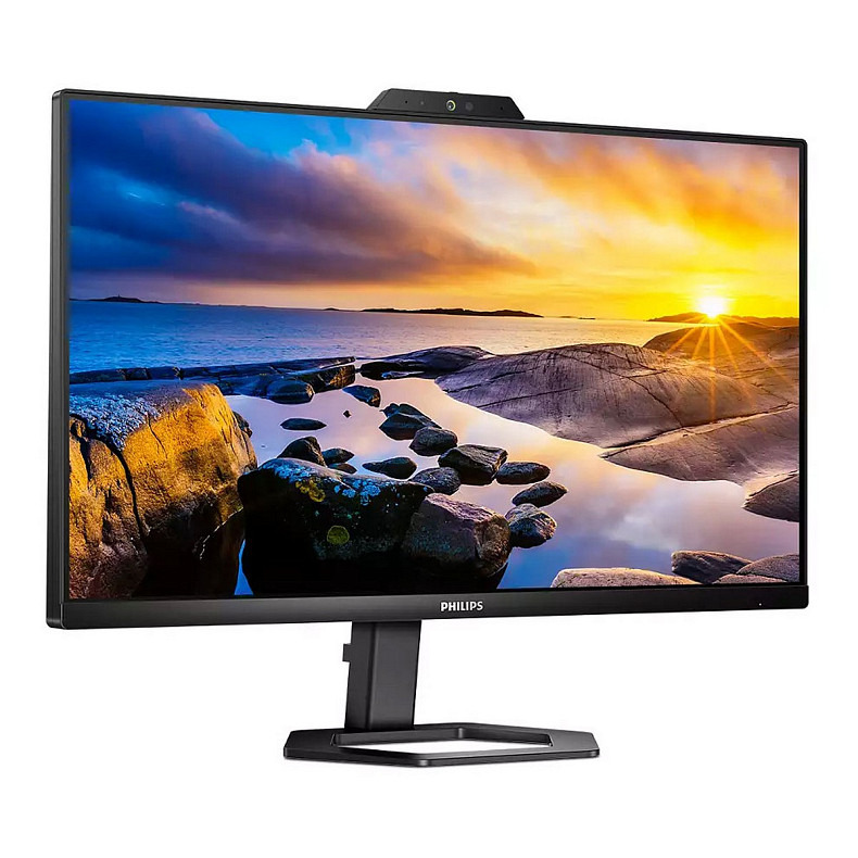 TFT 23.8" Philips 24E1N5300HE, FHD, IPS, 75Гц, 1 мс, HDMI, DP, USB-C, webcam, USB-hub, HAS, колонки