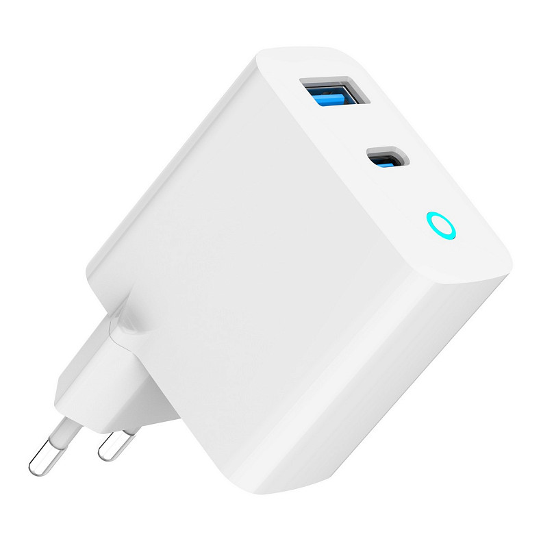 Зарядний пристрій Gembird (1USBх3A + 1USB-Cх3A) White (TA-UC-PDQC30L-W-01)