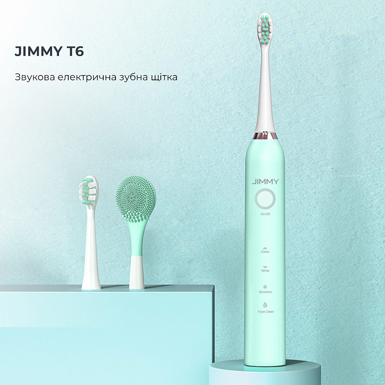 Электрическая зубная щетка Jimmy T6 Electric Toothbrush with Face Clean Blue