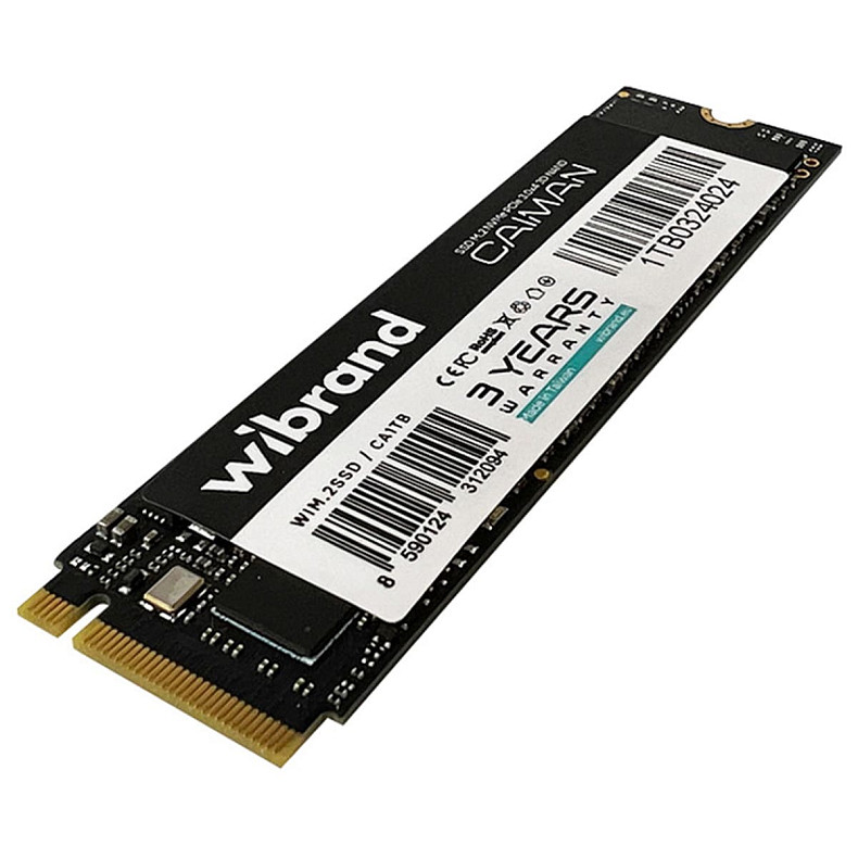 SSD диск M.2 Wibrand Caiman 256GB 2280 PCIe 3.0 NVMe 3D NAND