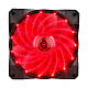 Вентилятор 1stPlayer A1-15LED Red bulk, 120х120х25мм, 4-pin