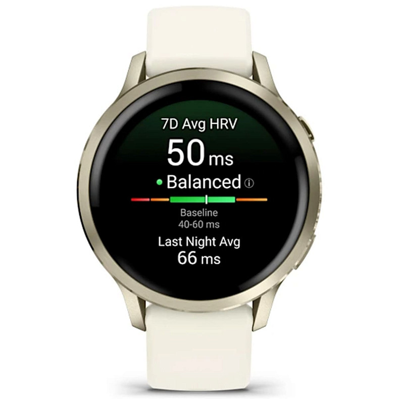 Смарт-годинник GARMIN Venu 4 41 mm Lunar Gold with Bone Silicone Band (010-03013-00)