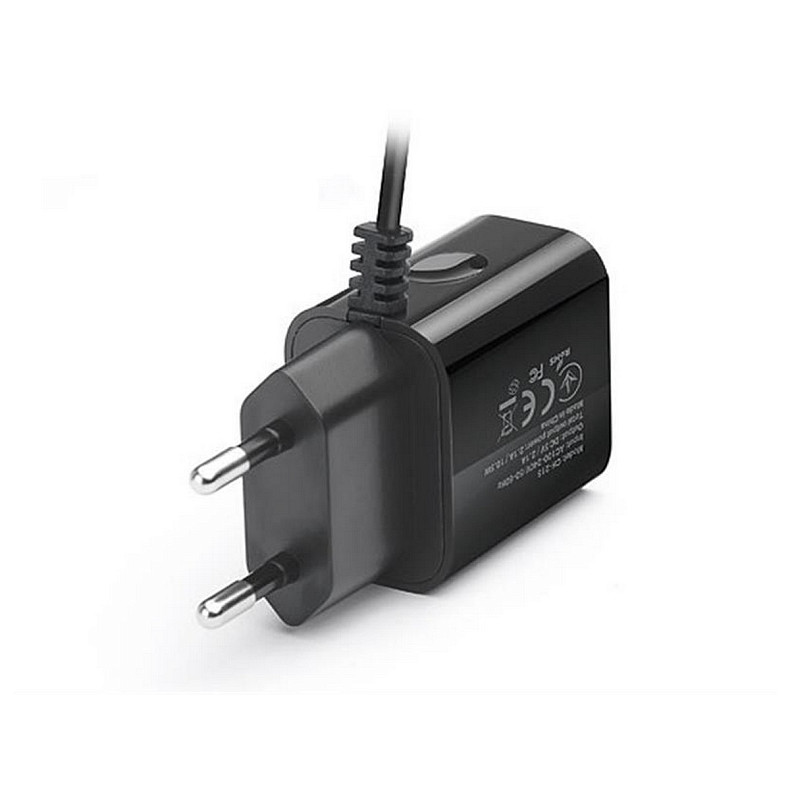 Сетевое зарядное устройство REAL-EL CH-217 (2USB, 2.1A) Black + кабель Lightning