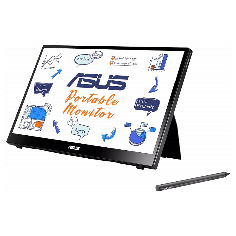 Монітор портативний LCD 14" Asus ZenScreen Ink MB14AHD (90LM063V-B01170)