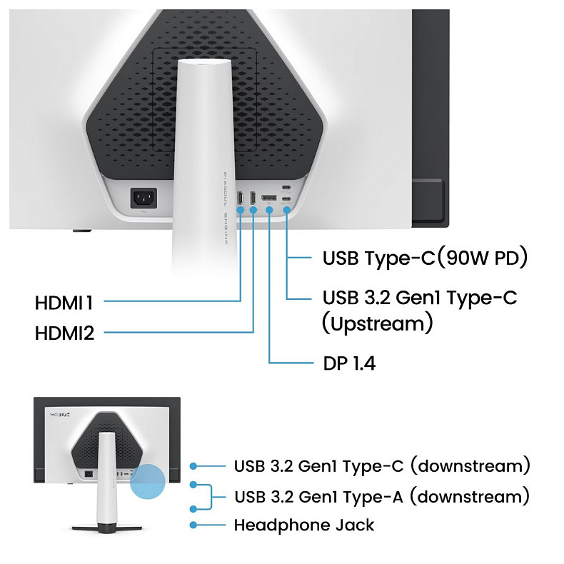 Монітор BenQ 27" EX271UZ, 4K UHD, QD-OLED, 240Hz, HDMI, DP, USB- C, USB-hub