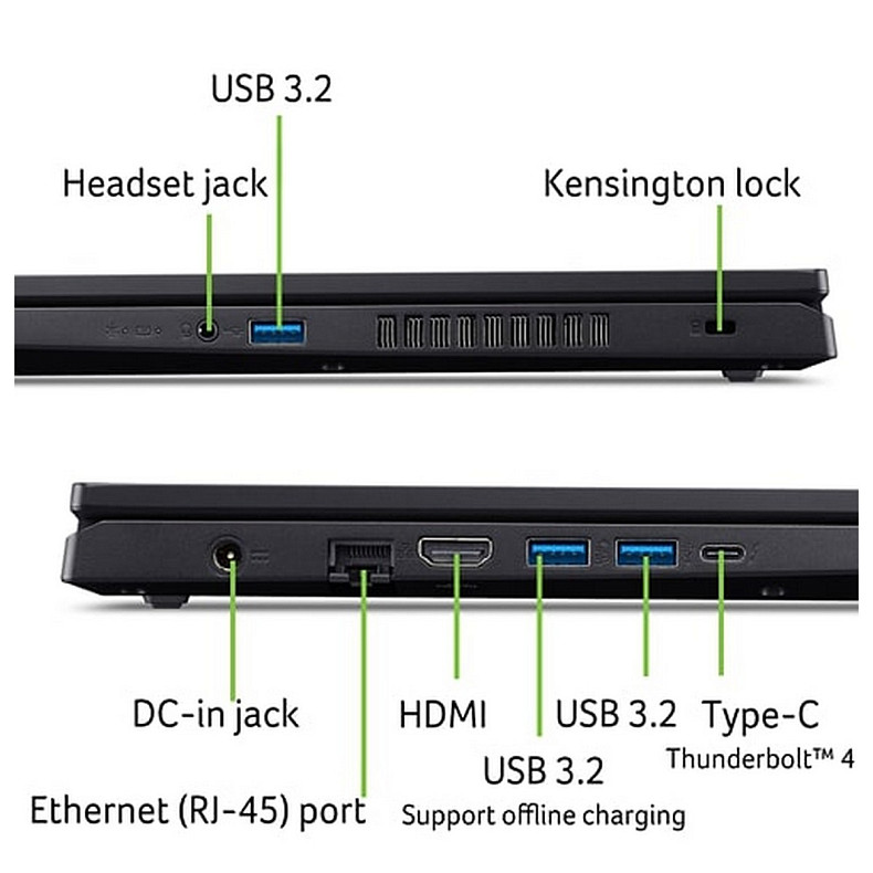 Ноутбук Acer Aspire 3D A3D15-71G 15.6" UHD IPS, Intel i7-13620H, 32GB, F1TB, NVD4050-6, Win11, черный